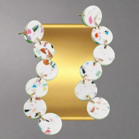 Lele Sadougui Circle Garland Drop Earrings White And Multi Color