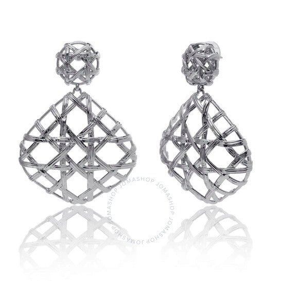 Kendra Scott Natalie Gold Statement Earrings In Rhodium Plated