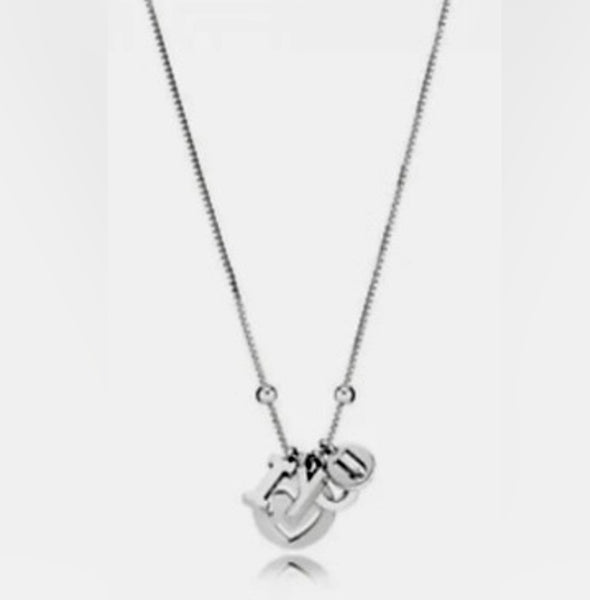 Pandora .925 Sterling Silver.I Love You Necklace