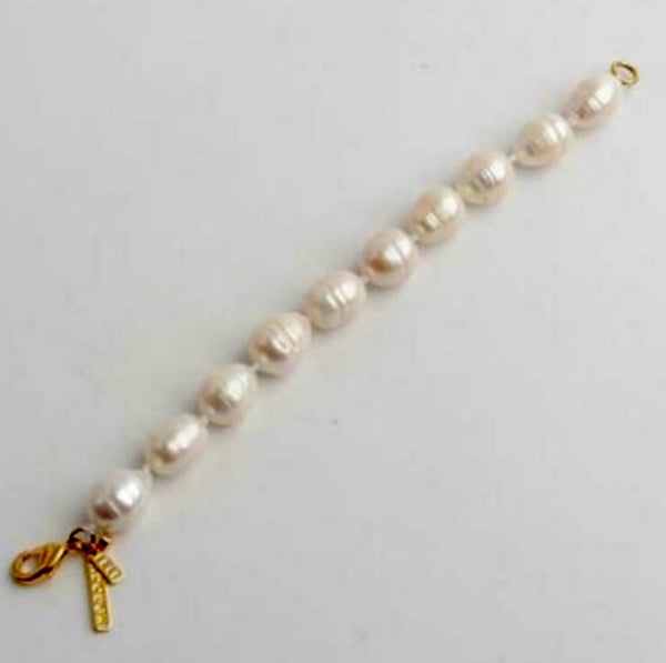 Lele Sadougui Freshwater Mix Baroque Pearl Charm Bracelet