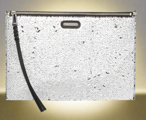 Rebecca Minkoff Sequin and Leather Clutch Bag