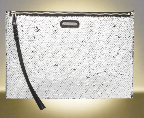 Rebecca Minkoff Sequin and Leather Clutch Bag