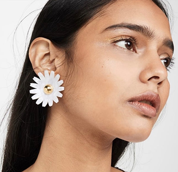 Lele Sadougui Casual Daisy Button Earrings