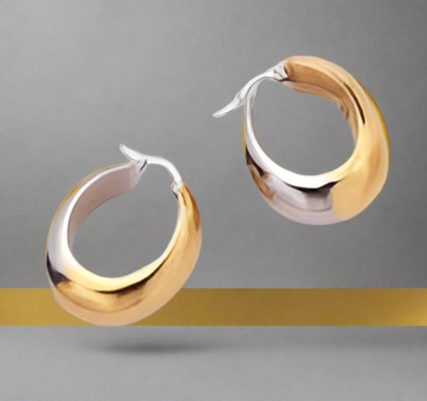 Lizzie Fortunato Women's Bubble Hoops Mixed Metal Earrings