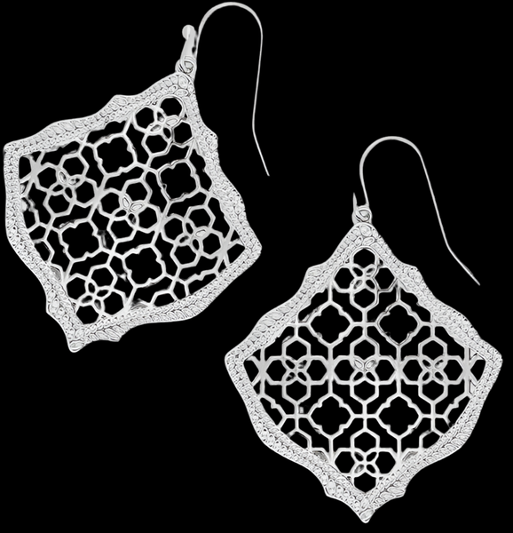 Kendra Scott Kirsten Drop Earrings Silver Filigree