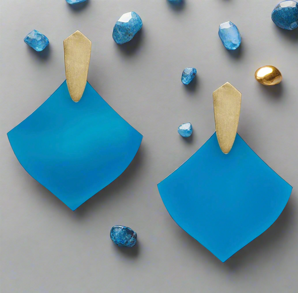 Kendra Scott Astoria Gold Drop Earrings In Teal Agate