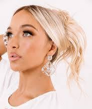 Kendra Scott Natalie Gold Statement Earrings In Rhodium Plated