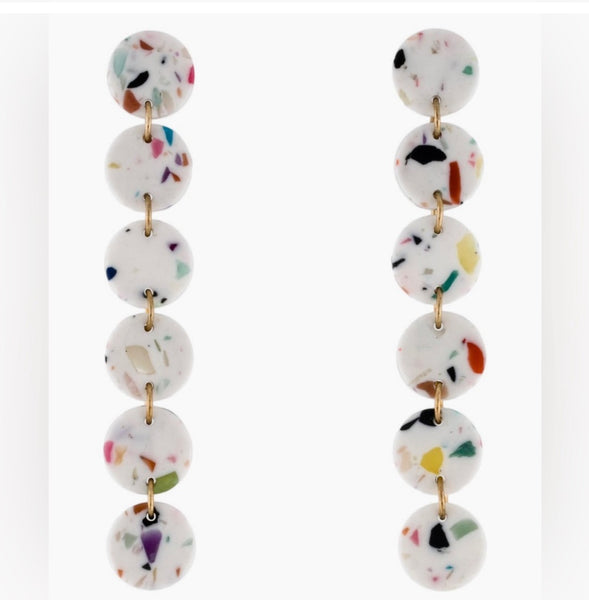 Lele Sadougui Circle Garland Drop Earrings White And Multi Color