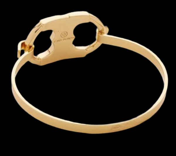 Tory Burch Gold Gemini Link ID Shiny Brass Bracelet