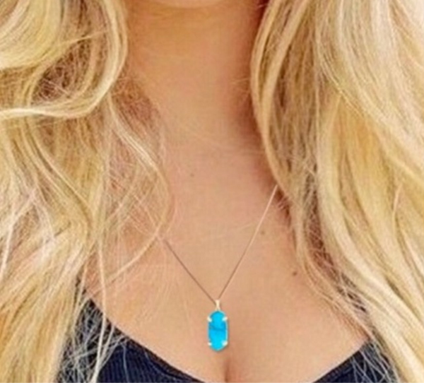 Kendra Scott Gold/Blue Howlite Harrison Necklace