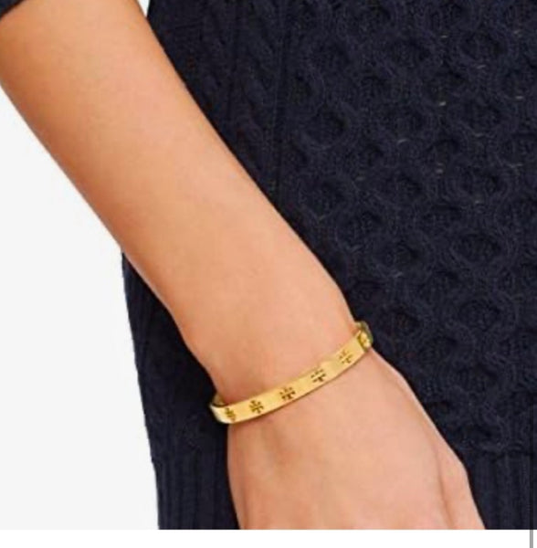 Tory Burch Gold T Pierced Cuff Bracelet