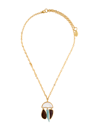 Lizzie Fortunato Mother of Pearl & Multi-Stone City of Rocks Pendant Necklace