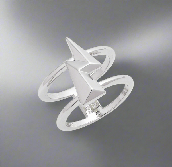 Kendra Scott Lightning Bolt Rhodium Plated Double