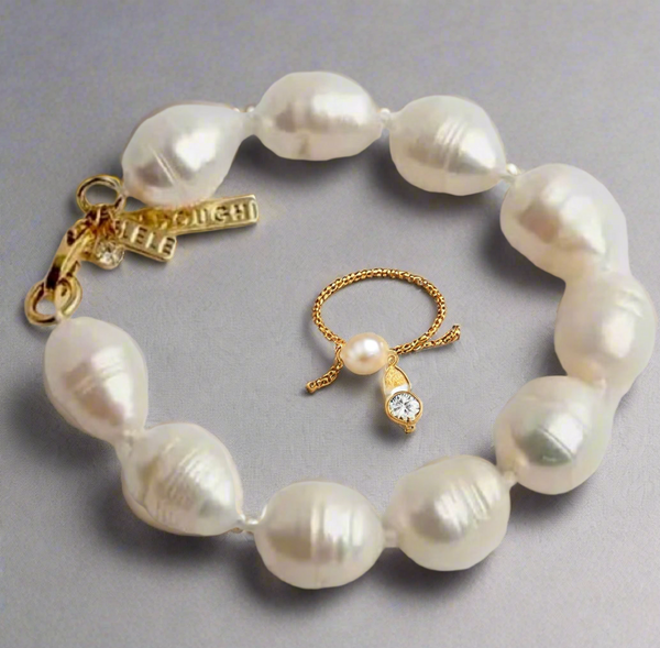 Lele Sadougui Freshwater Mix Baroque Pearl Charm Bracelet