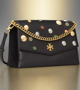 Tory Burch Kira Mixed Materials Embellished Shoulder Bag Limited Edition