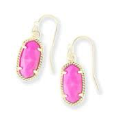 Kendra Scott Lee Earrings in Gold And Magenta Pink Magnesite