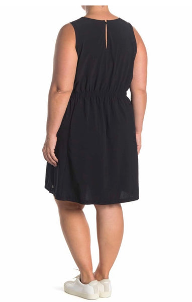 Z by Zella Balance Mesh Yoke Woven Workout Dress Black Plus Size 3X