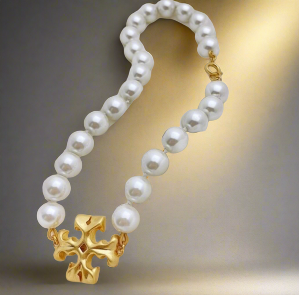 Tory Burch Roxanne Pearl Choker Necklace