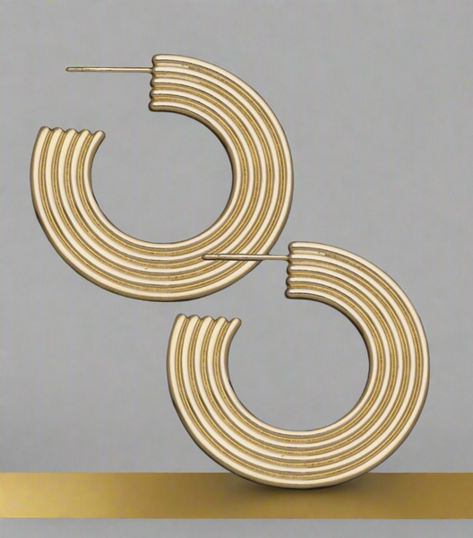 Jennifer Zeuner Camilla 14K-Gold-Plated Hoop Earrings