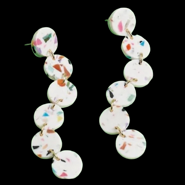 Lele Sadougui Circle Garland Drop Earrings White And Multi Color