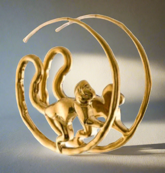 Tory Burch Monkey Call Of The Wild Hoop Earrings