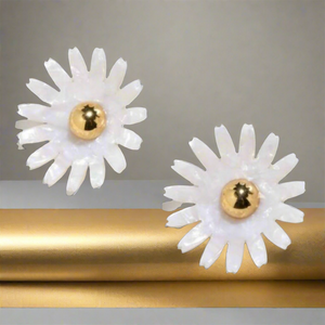 Lele Sadougui Casual Daisy Button Earrings