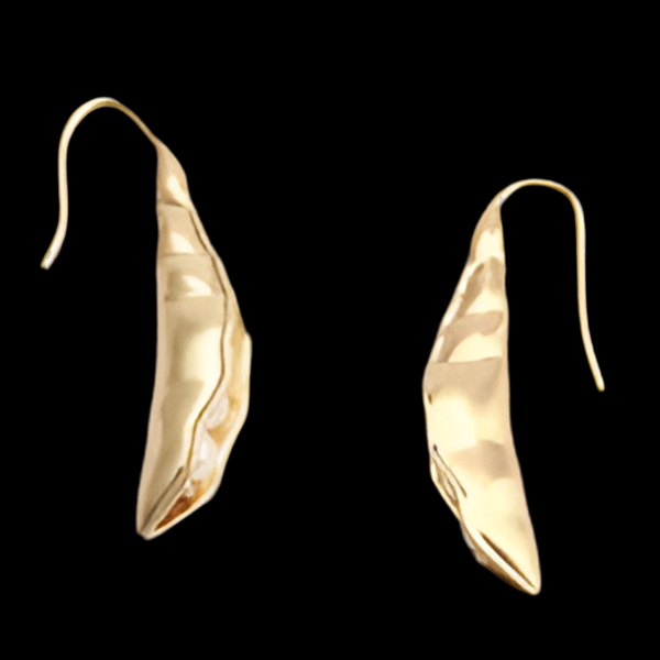 Tory Burch Vintage Gold Peapod Statement Earrings