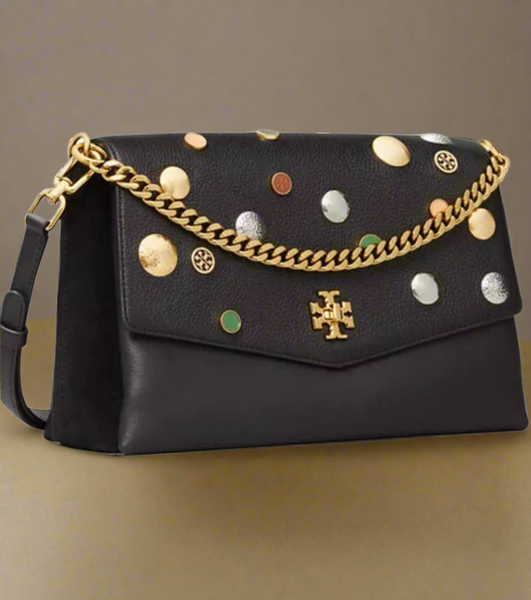 Tory Burch Kira Mixed Materials Embellished Shoulder Bag Limited Edition