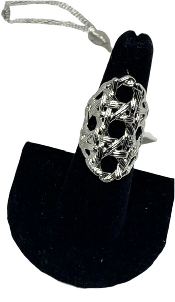 Kendra Scott Natalie Silver Statement Ring  In Rhodium Plated Medium / Large