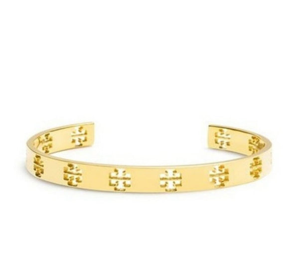 Tory Burch Gold T Pierced Cuff Bracelet