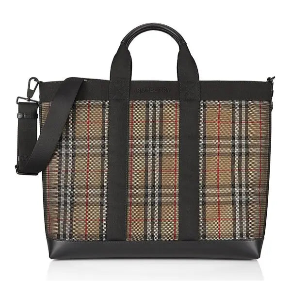 Burberry Ormond Check Tote Archive Beige Travel Bag – Shop Be Giz Btq