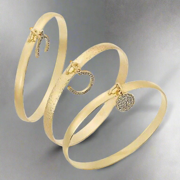 I.N.C. Gold Tone 3-Piece Wishbone Bangle Set