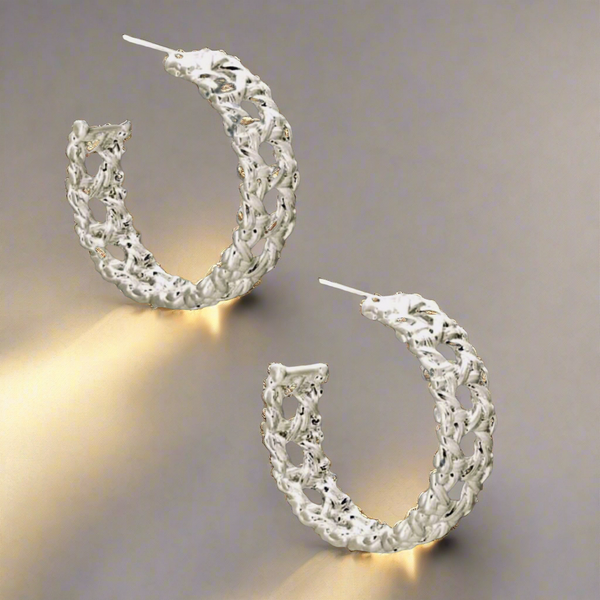 Kendra Scott Natalie Silver Hoop Earrings In Silver