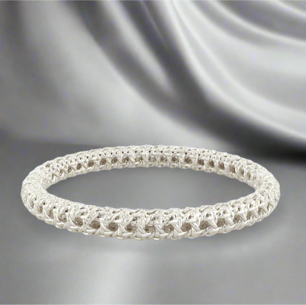 Kendra Scott Natalie Hinge Bangle Bracelet In Rhodium Plated Silver