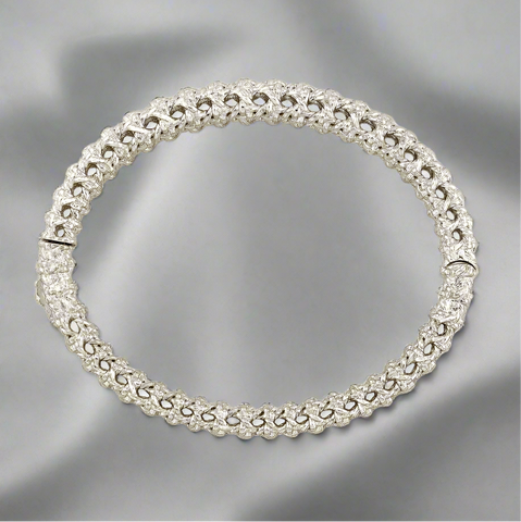 Kendra Scott Natalie Hinge Bangle Bracelet In Rhodium Plated Silver