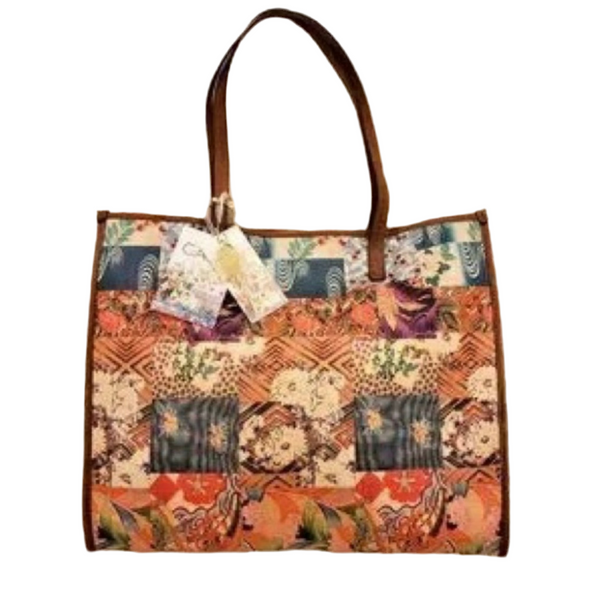 Johnny Was Grace Iconic Patchwork Leather Tote Bag