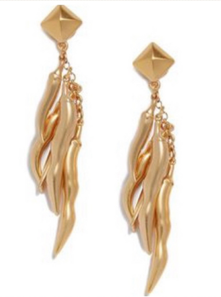 Tory Burch Gold Sylvan Chili Pepper Earrings