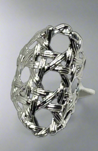 Kendra Scott Natalie Silver Statement Ring  In Rhodium Plated Medium / Large