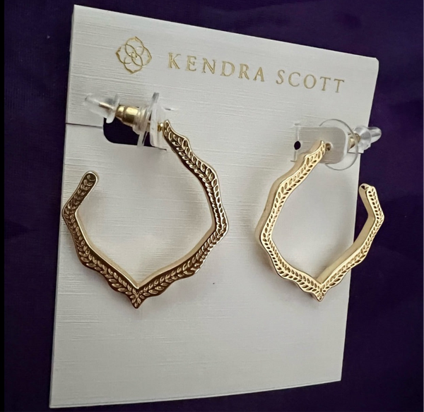 Kendra Scott Delicate Statement Gold Drop Earrings