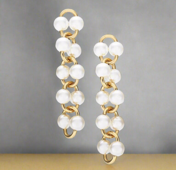 Kate Spade New York White Multi Nouveau Pearls Necklace And Earrings Set