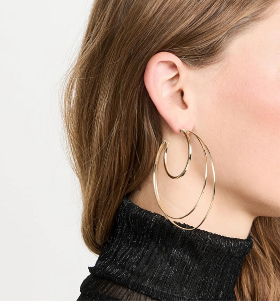 Jennifer Zeuner Cara Earrings in High-Shine Polish Gold Vermeil