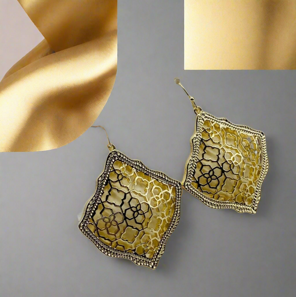 Kendra Scott Kirsten Drop Gold Filigree Earrings
