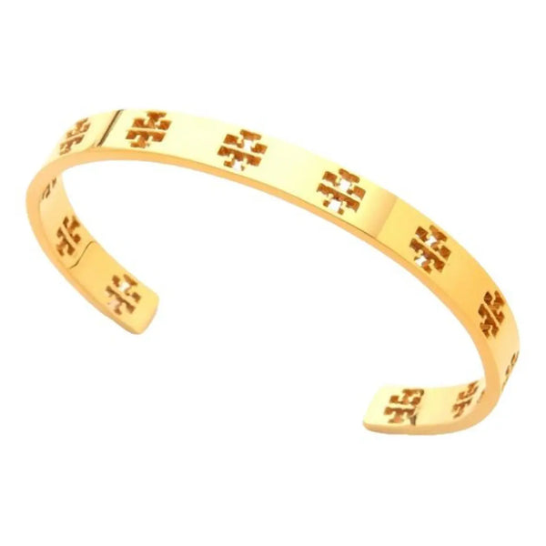 Tory Burch Gold T Pierced Cuff Bracelet