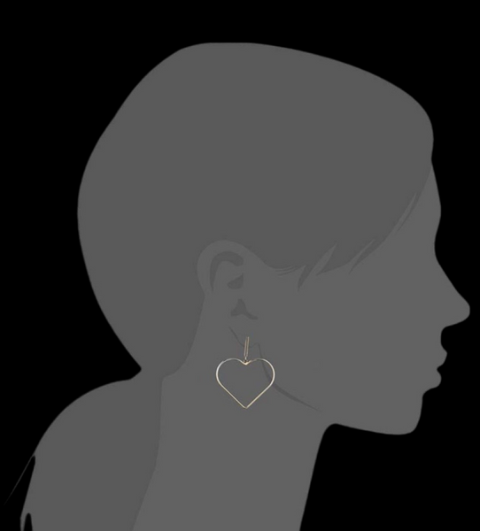 Shashi The Ryder Polished Gold Heart Earrings