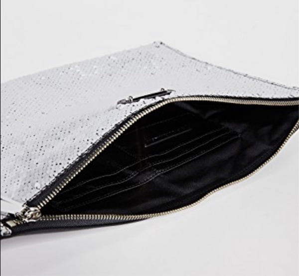 Rebecca Minkoff Sequin and Leather Clutch Bag