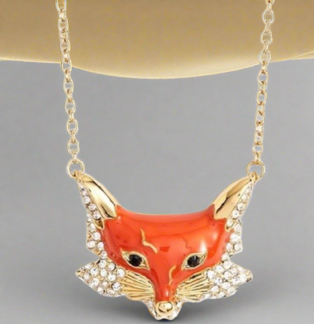 Kate Spade New York Orange 12k Gold-Plated Into The Woods Foxy Necklace