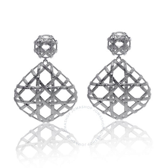 Kendra Scott Natalie Gold Statement Earrings In Rhodium Plated