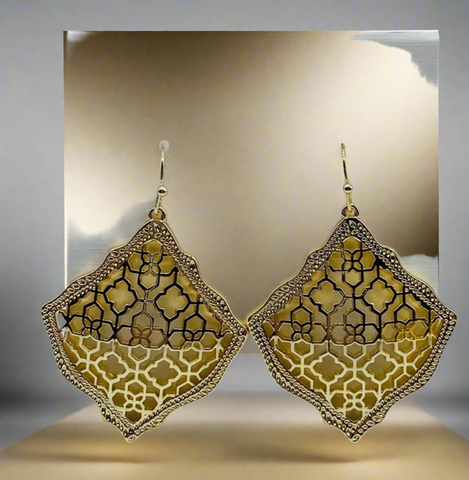 Kendra Scott Kirsten Drop Gold Filigree Earrings