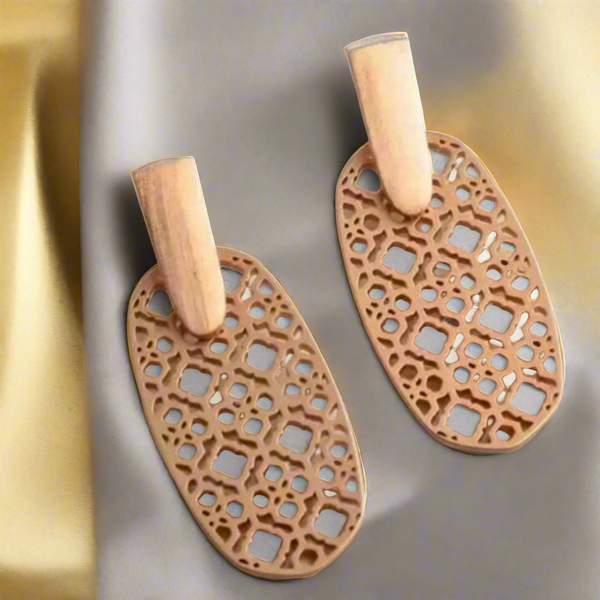 Kendra Scott Rose Gold Filigree Drop Earrings