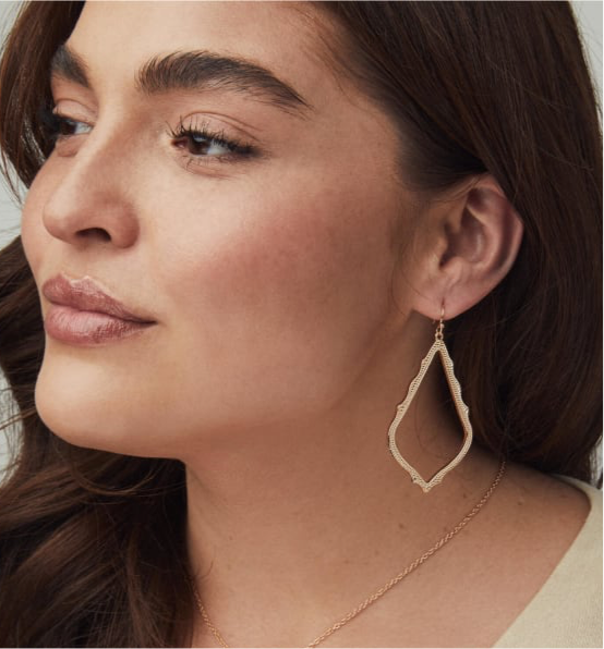 Kendra Scott Sophia Drop Earrings Rose Gold Metal